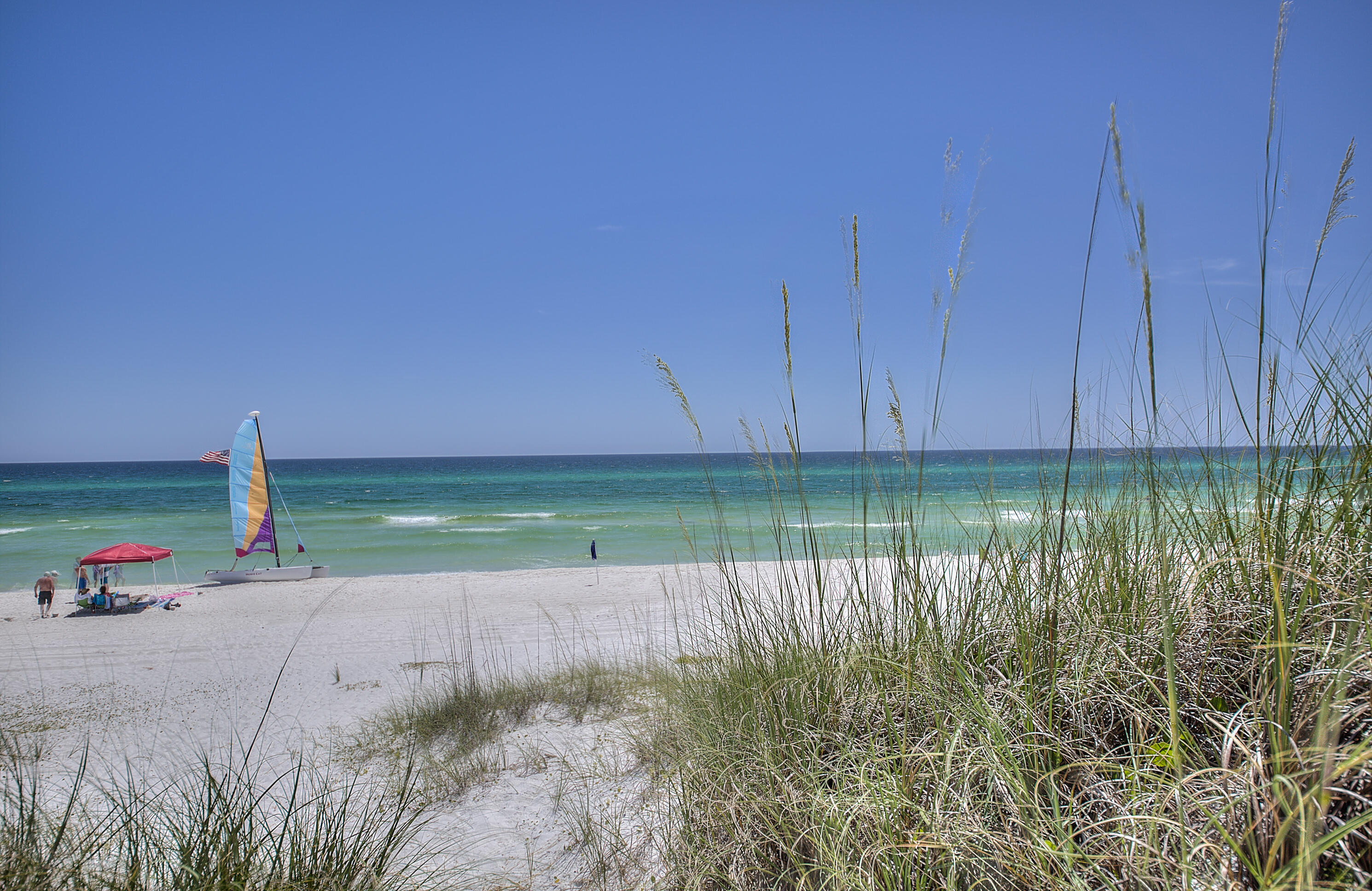Beautiful dune beach on 30A at Inlet Beach, Florida